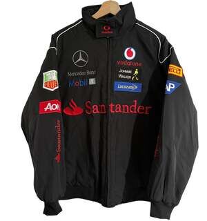 Vintage McLaren Mercedes-Benz F1 Santander Racing Bomber Jacket Sz L